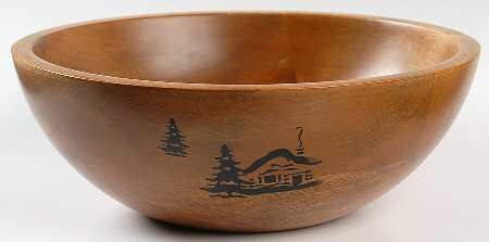 Woodland 10" Wood Salad Serving Bowl