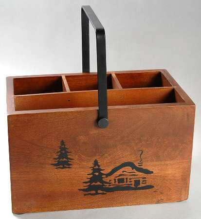 Woodland Wood Utensil Caddy-No Utensils