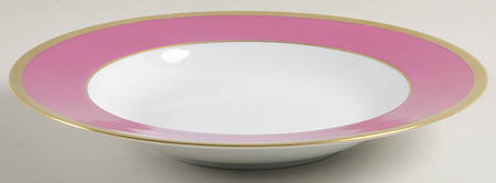 Laque de Chine Gold (Aubergene) Large Rim Soup Bowl