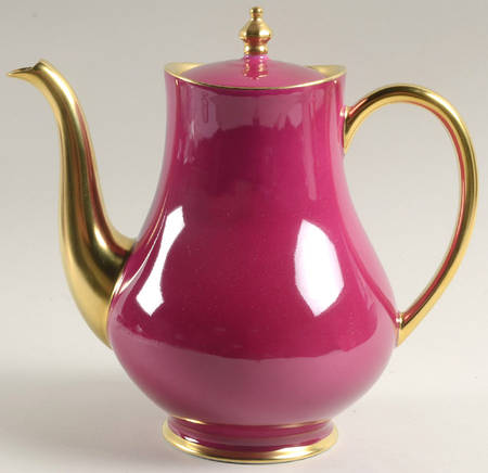 Laque de Chine Gold (Aubergene) Coffee Pot & Lid
