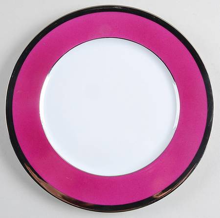 Laque de Chine Platinum(Aubergen) Salad/Dessert Plate