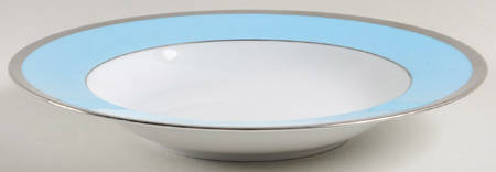 Laque de Chine Platinum (Light Blue) Large Rim Soup Bowl