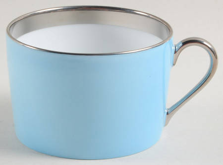 Laque de Chine Platinum (Light Blue) Flat Cup