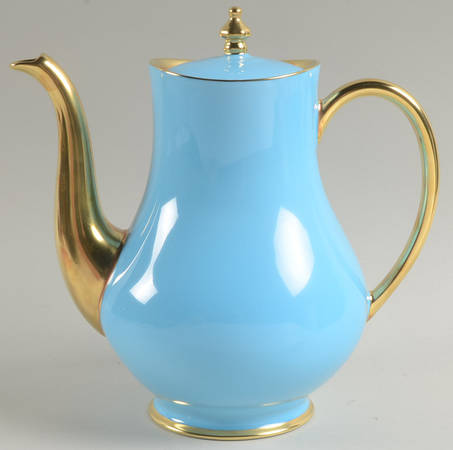 Laque de Chine Platinum (Light Blue) Teapot & Lid