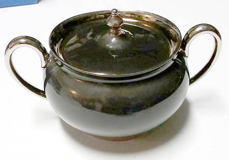 Laque de Chine Platinum (Noir) Sugar Bowl & Lid