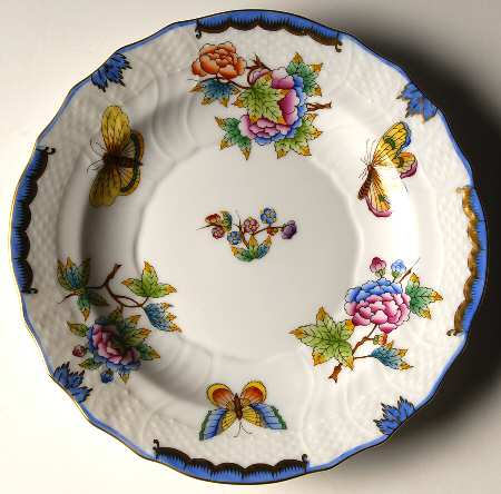 Queen Victoria (Blue Border) Salad Plate