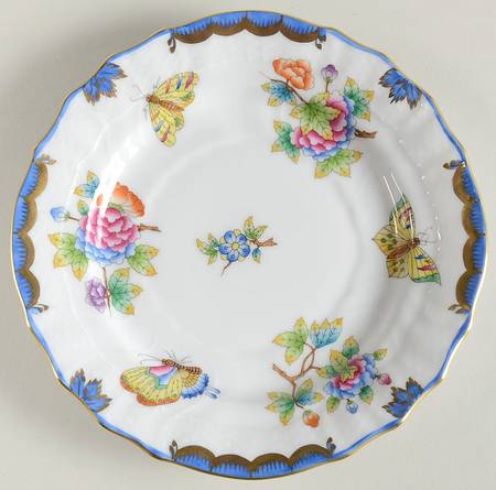 Queen Victoria (Blue Border) Bread & Butter Plate