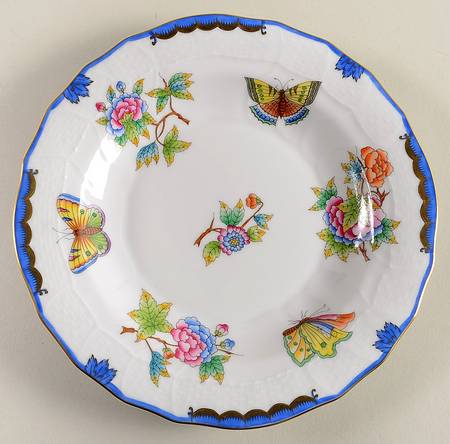 Queen Victoria (Blue Border) Dessert/Pie Plate