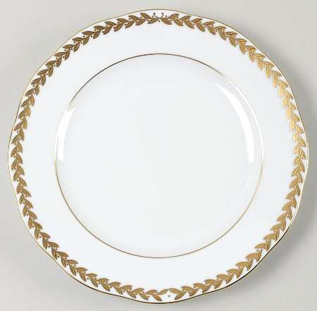 Golden Laurel Dessert Luncheon Plate