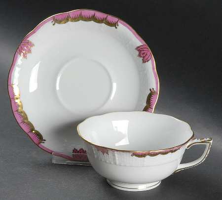 Princess Victoria Pink Footed Cup & Saucer Set