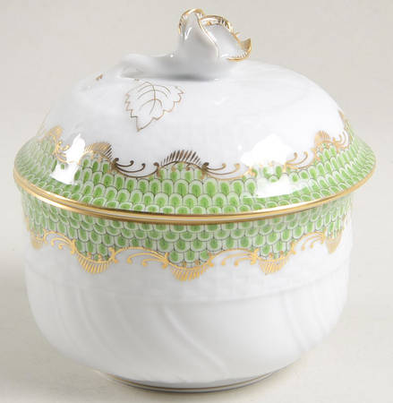 Fish Scale Sugar Bowl & Lid