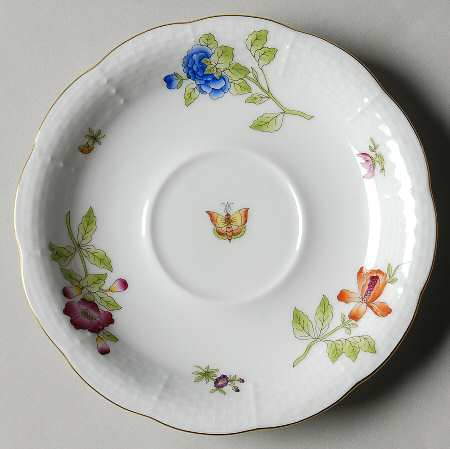Antique Iris Saucer for Footed Cup