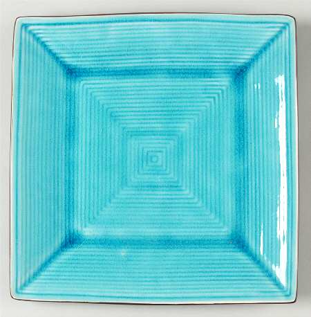 Zazen Turquoise Square Dinner Plate