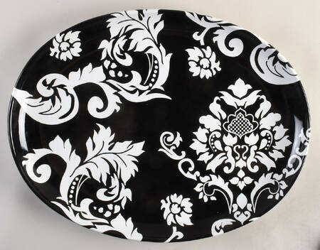 Damask 18" Oval Serving Platter