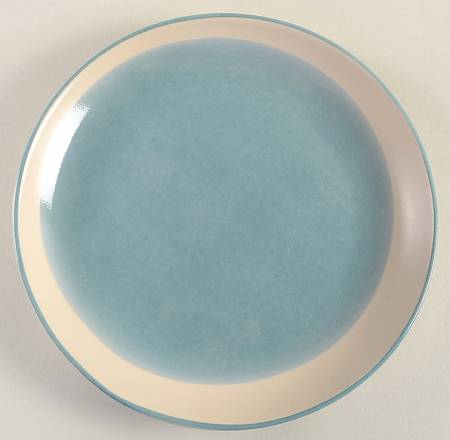 Off Center Sea Blue Salad Plate