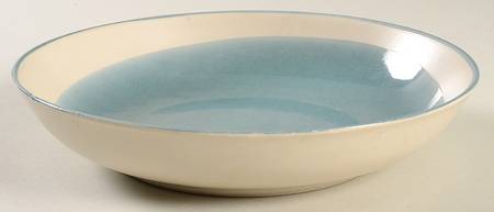 Off Center Sea Blue Soup/Cereal Bowl