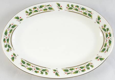 Home for the Holidays 16" Oval Serving Platter