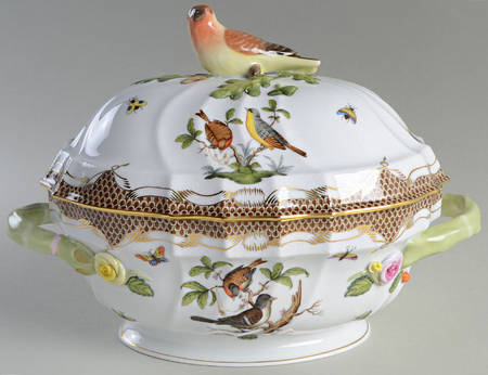 Rothschild Bird Brown Border Tureen & Lid