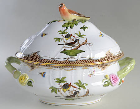 Rothschild Bird Brown Border Tureen &  Lid
