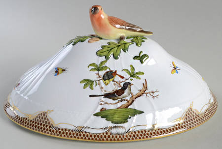 Rothschild Bird Brown Border Lid for Tureen