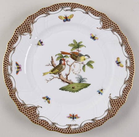 Rothschild Bird Brown Border Dinner Plate
