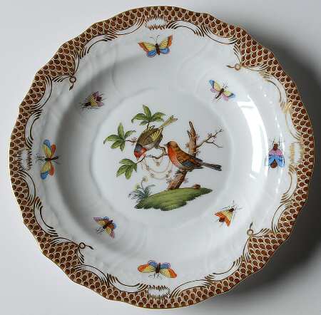 Rothschild Bird Brown Border Salad Plate