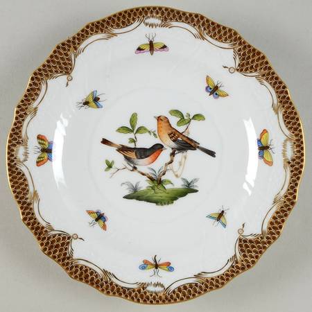 Rothschild Bird Brown Border Salad Plate