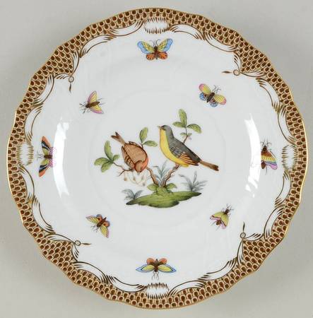 Rothschild Bird Brown Border Salad Plate
