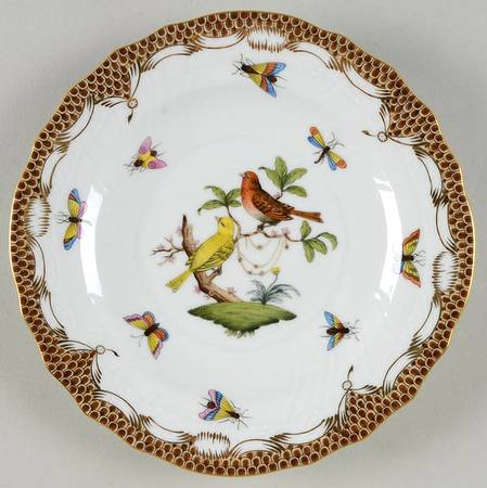 Rothschild Bird Brown Border Salad Plate
