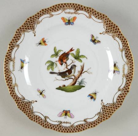 Rothschild Bird Brown Border Salad Plate