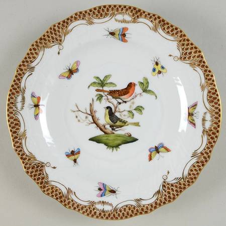 Rothschild Bird Brown Border Salad Plate