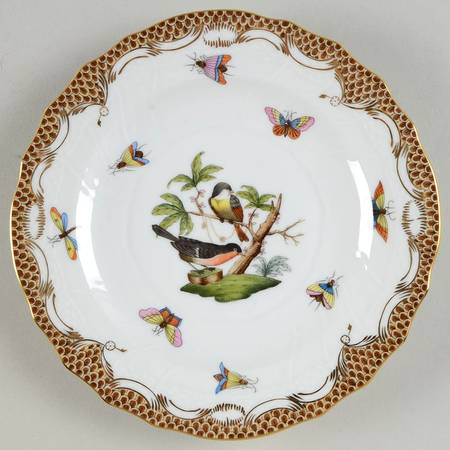 Rothschild Bird Brown Border Salad Plate