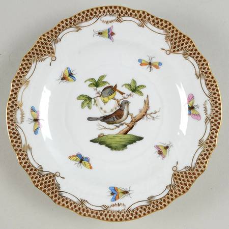 Rothschild Bird Brown Border Salad Plate