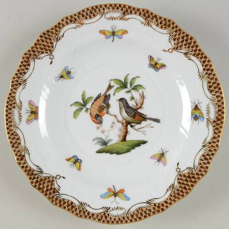 Rothschild Bird Brown Border Salad Plate