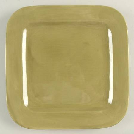 American Simplicity Fern Green Square Dinner Plate