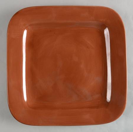 American Simplicity Rust Square Dinner Plate
