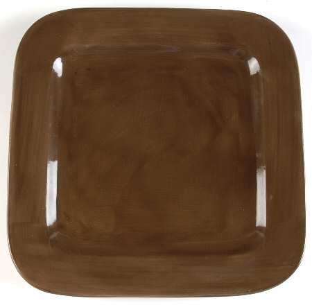 American Simplicity Chocolate Square Dinner Plate