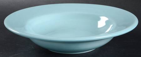 American Simplicity Turquoise Large Rim Soup Bowl