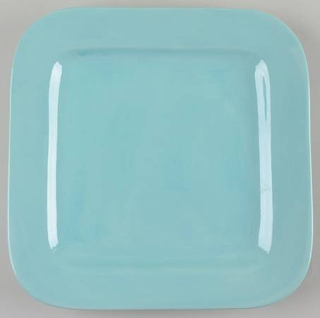 American Simplicity Turquoise Square Dinner Plate