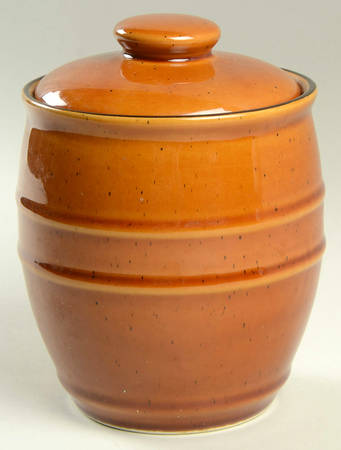 Country Crock Amber Small Canister & Lid