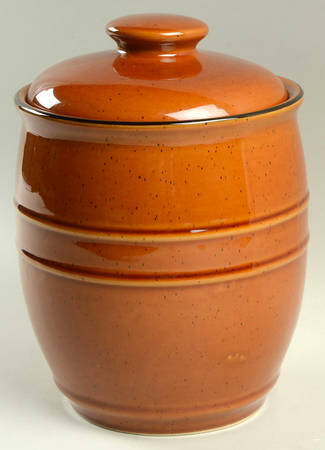 Country Crock Amber Large Canister & Lid
