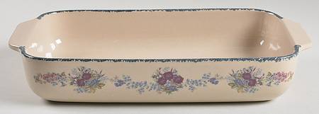 Floral 12" Rectangular Baker