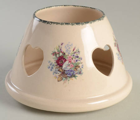 Floral Ceramic Shade for Glass Candle Jar