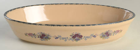 Floral 13" Oval Baker