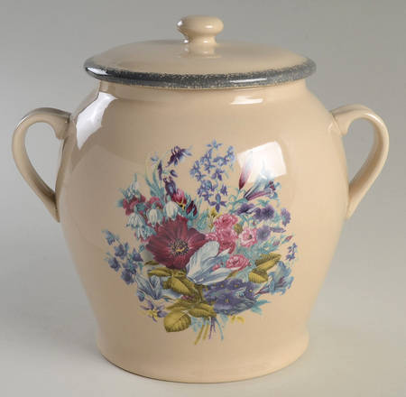 Floral Medium Canister & Lid