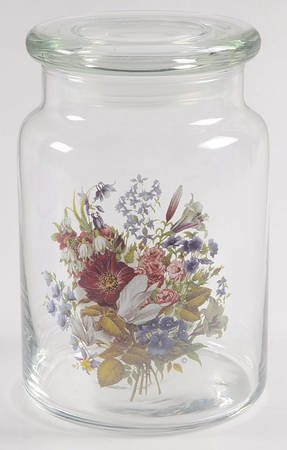 Floral 6" Glassware Storage Jar & Lid