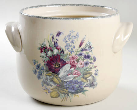 Floral Bean Pot No Lid