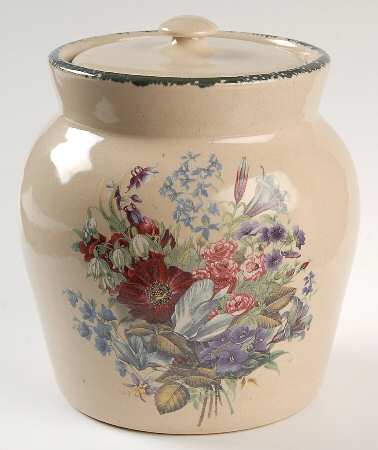 Floral Medium Canister & Lid