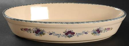 Floral 14" Oval Baker