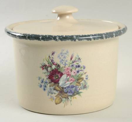Floral Butter Crock & Lid